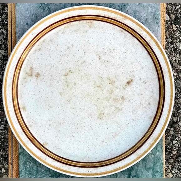 Rare Vintage Irish BRENDAN ERIN STONE Striped Mottled Chop Plate Arklow Ireland - Picture 3 of 10